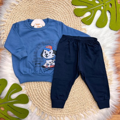 Inverno 2025 - Conjunto Skate Park Jump Casaco e Calça - Azul Jeans 